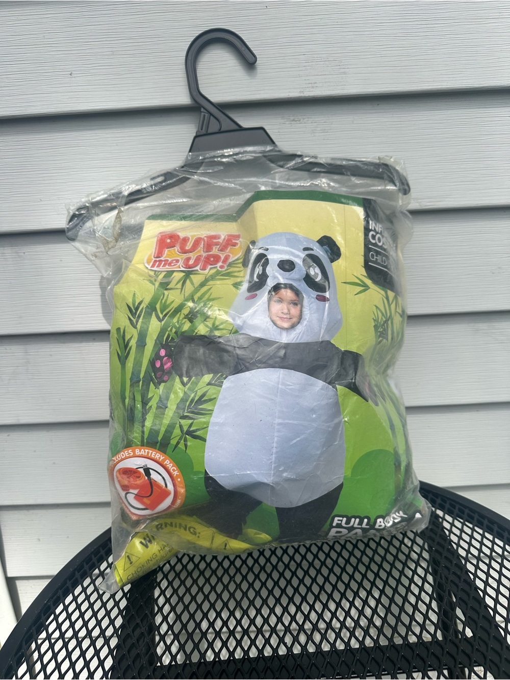 Kids Inflatable Panda Costume - Black & White